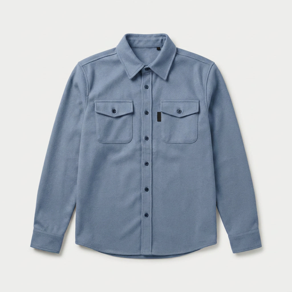 Men's Overshirt – Brushed Flannel, Chest Pockets