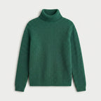 Women's Ribbed Chunky Knit Turtleneck Sweater – Relaxed Fit