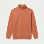 Men's Quarter-Zip Sweatshirt – Stand Collar, Brushed Fleece