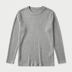 Men's Ribbed Long Sleeve Crew Neck Sweatshirt – Slim Fit