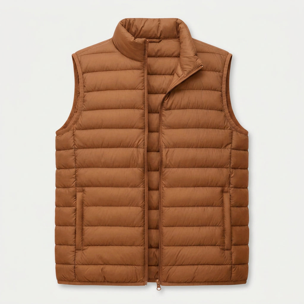 Men's Lightweight Quilted Puffer Vest – Zip-Up