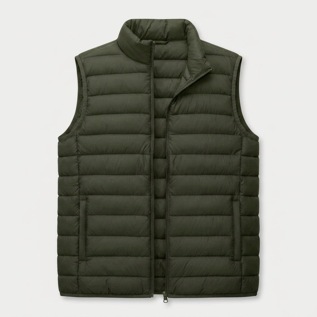 Men's Lightweight Quilted Puffer Vest – Zip-Up