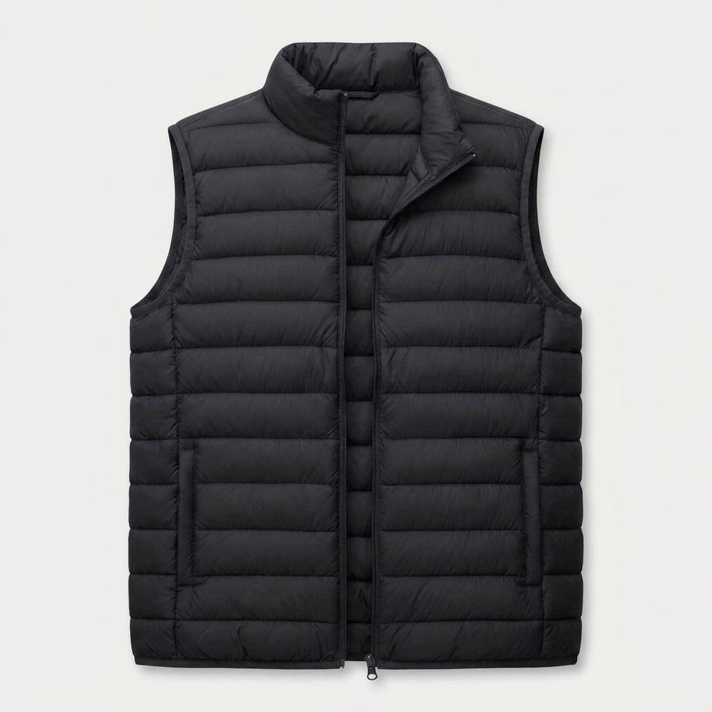 Men's Lightweight Quilted Puffer Vest – Zip-Up