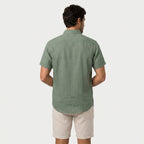 Men's Short-Sleeve Linen Button-Up Shirt – Lightweight