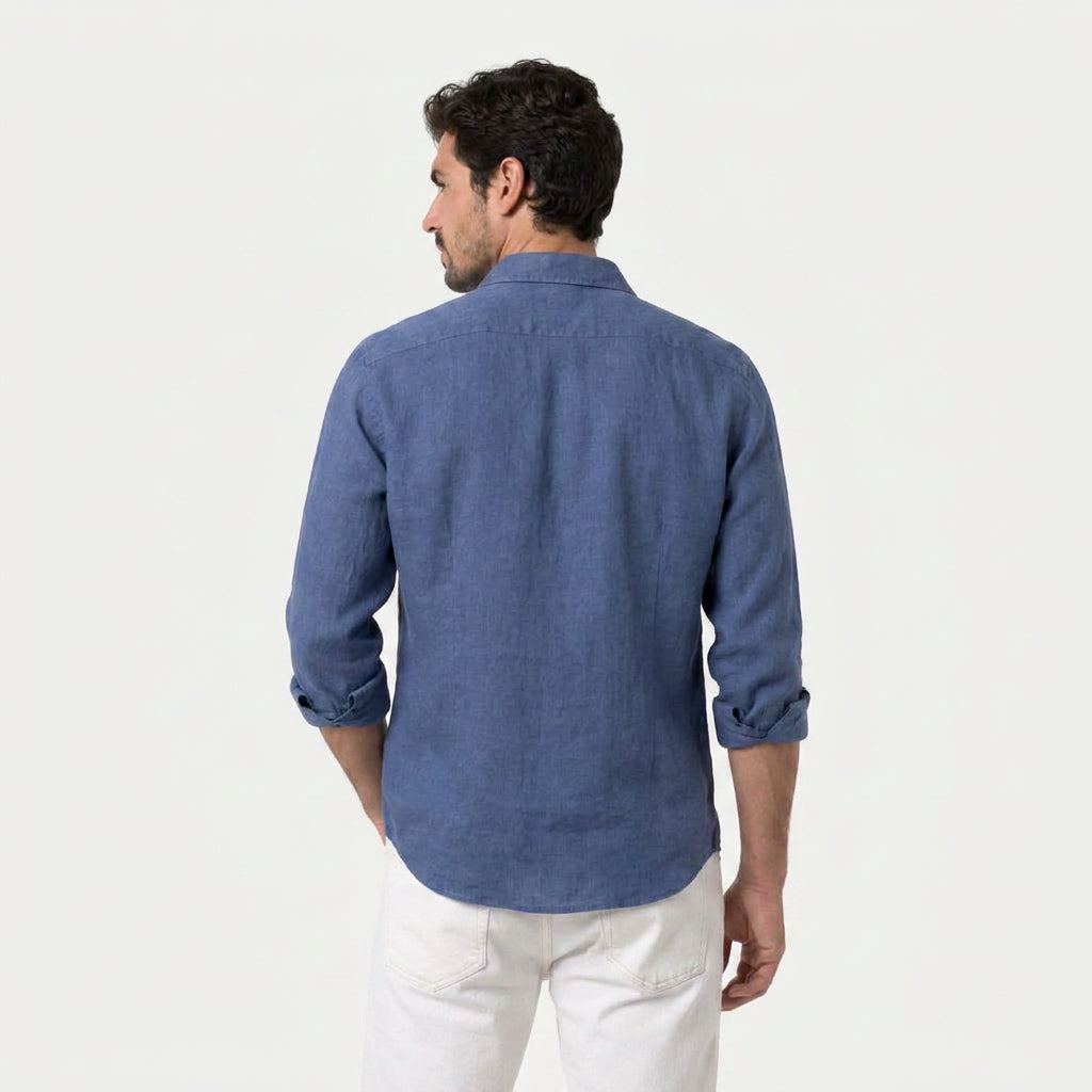 Men's Long Sleeve Linen Shirt – Breathable