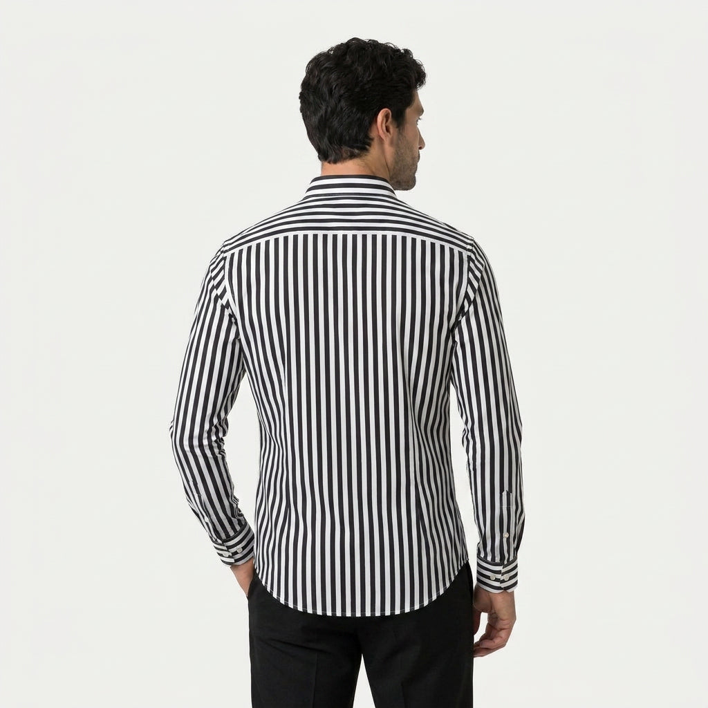 Men's Button-Down Striped Shirt – Slim Fit