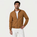 Men's Lightweight Zip-Up Bomber Jacket – Stand Collar