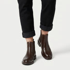 Men's Faux Leather Chelsea Boots – Elastic Side Panels