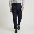 Men's Pleated Gurkha High Waist Trousers – Side Buckles