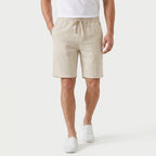 Men's Textured Cotton Drawstring Shorts – Elastic Waist