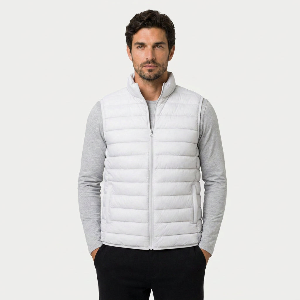 Men's Lightweight Quilted Puffer Vest – Zip-Up