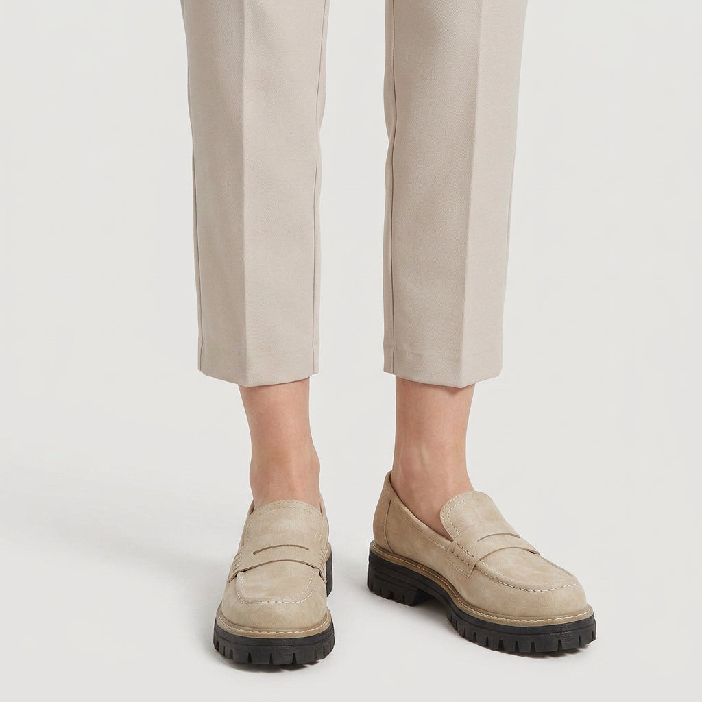 Women's Chunky Lug Sole Loafers – Slip-On
