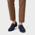 Men's Suede-Finish Penny Loafers – Slip-On