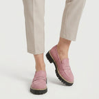Women's Chunky Lug Sole Loafers – Slip-On