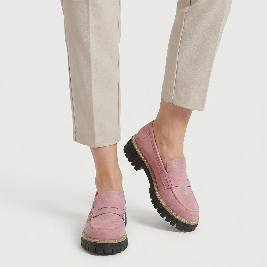 Women's Chunky Lug Sole Loafers – Slip-On