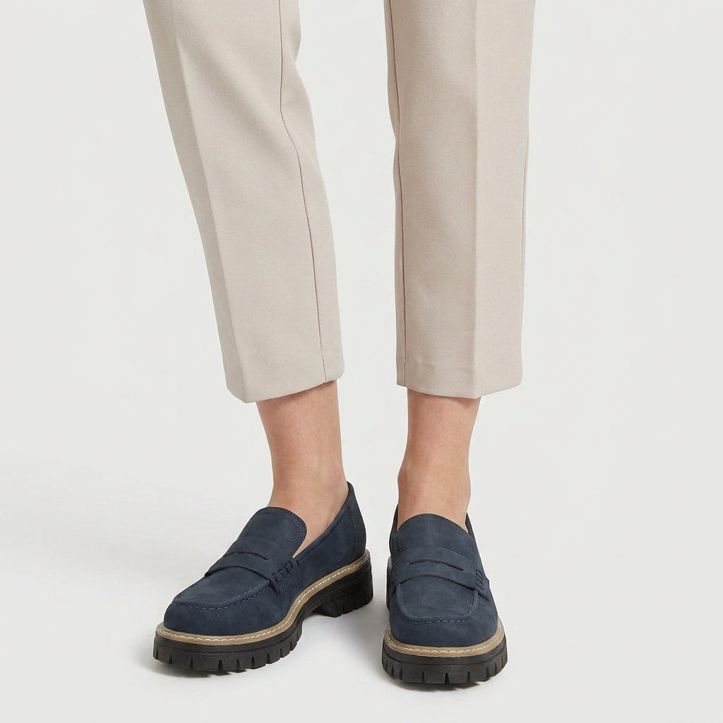 Women's Chunky Lug Sole Loafers – Slip-On