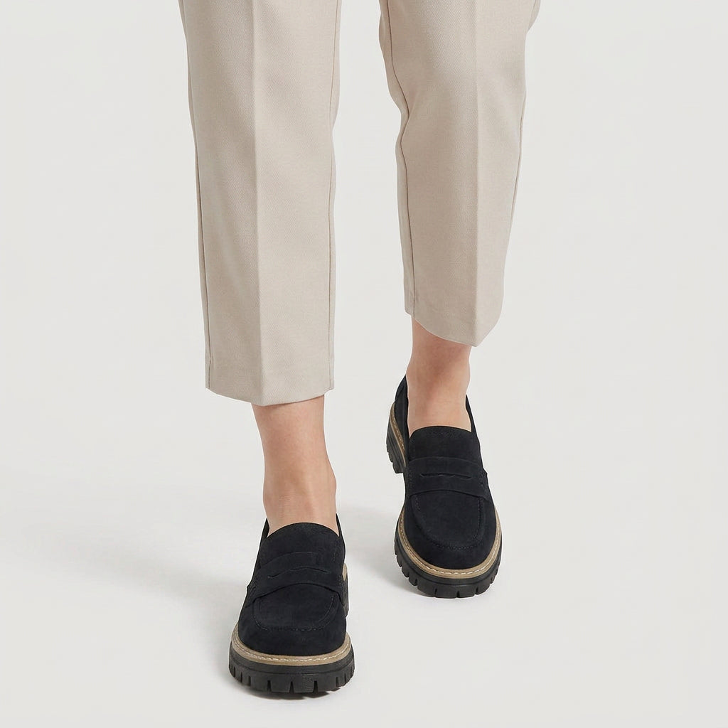 Women's Chunky Lug Sole Loafers – Slip-On
