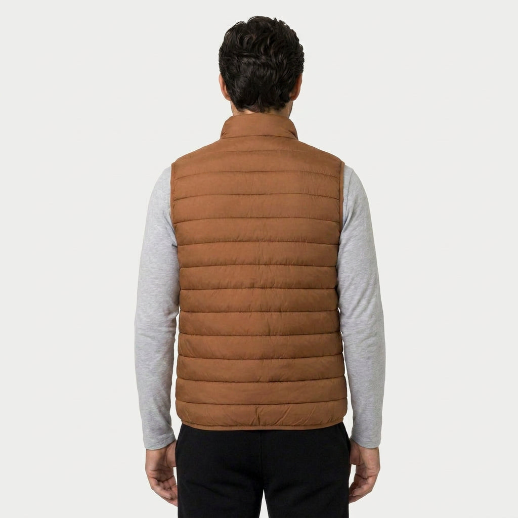 Men's Lightweight Quilted Puffer Vest – Zip-Up