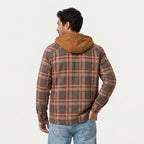 Men's Plaid Hooded Shirt Jacket – Quilted Lining