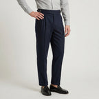 Men's Pleated Gurkha High Waist Trousers – Side Buckles