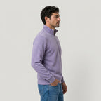 Men's Quarter-Zip Sweatshirt – Stand Collar, Brushed Fleece