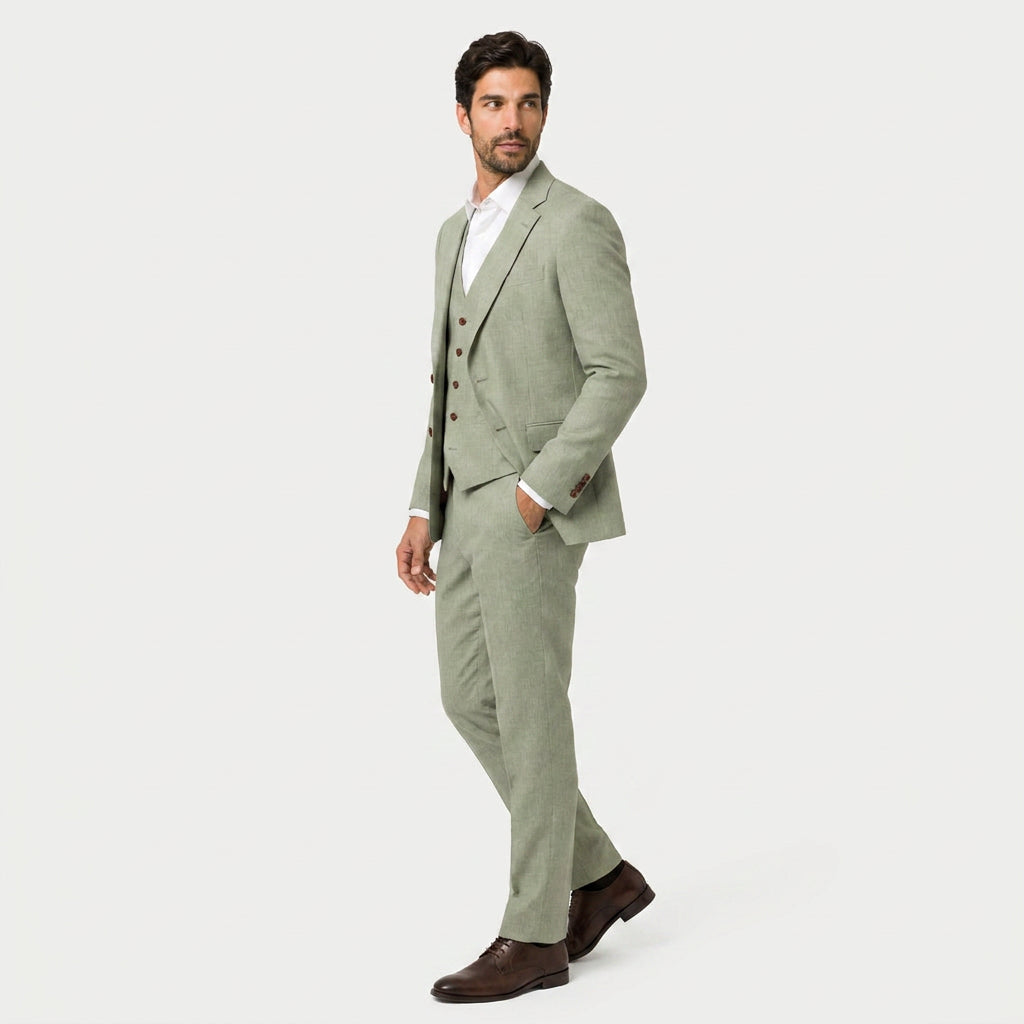 Men's Three-Piece Tailored Suit – Double Breasted