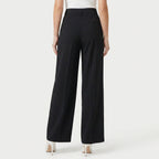 Women's Pleated Wide-Leg Trousers – High Waist