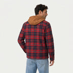 Men's Plaid Hooded Shirt Jacket – Quilted Lining