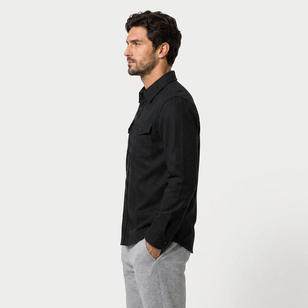 Men's Overshirt – Brushed Flannel, Chest Pockets