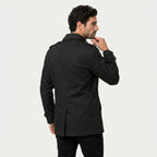 Men's Short Trench Coat – Single-Breasted, Cotton Blend