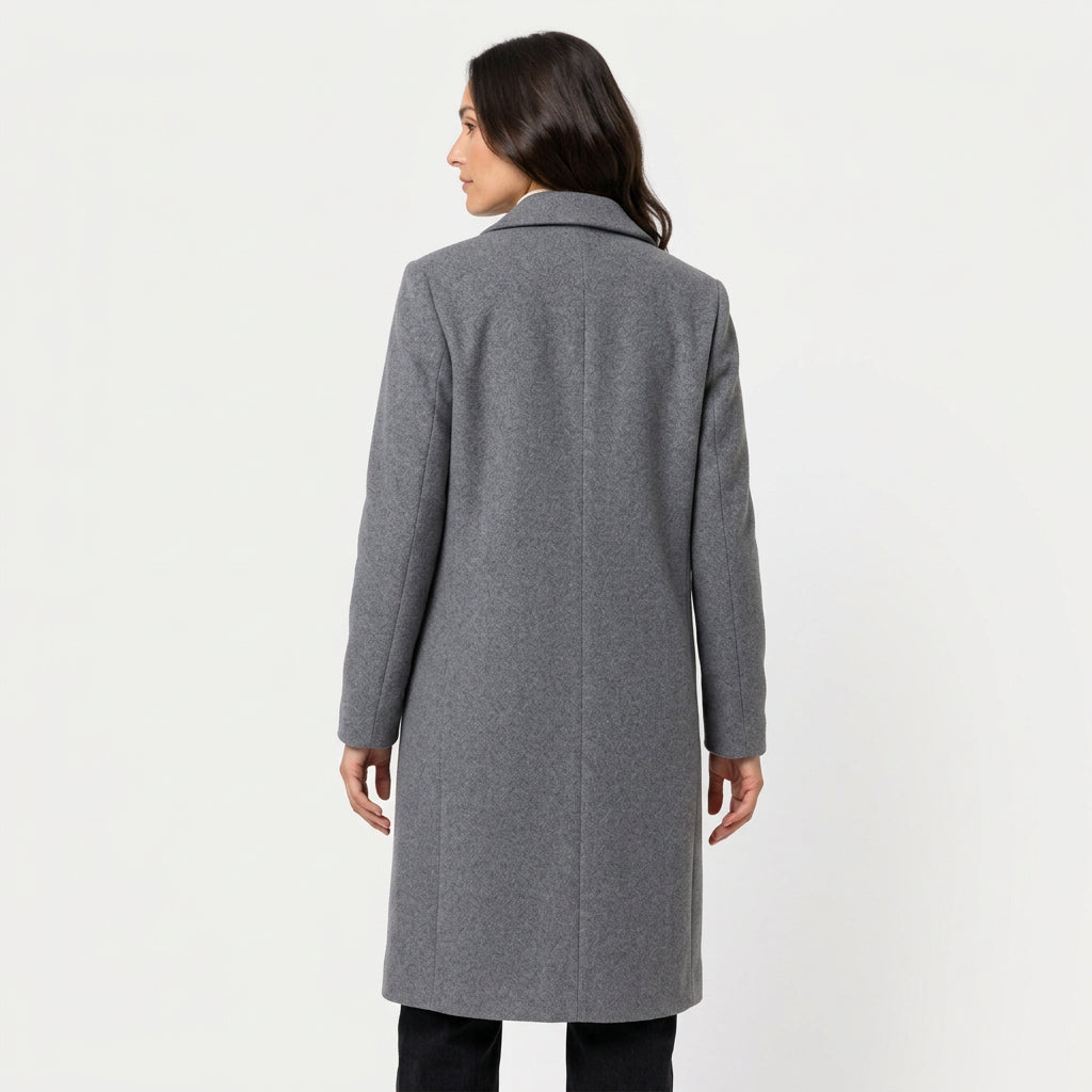 Women's Double-Breasted Midi Coat – Relaxed