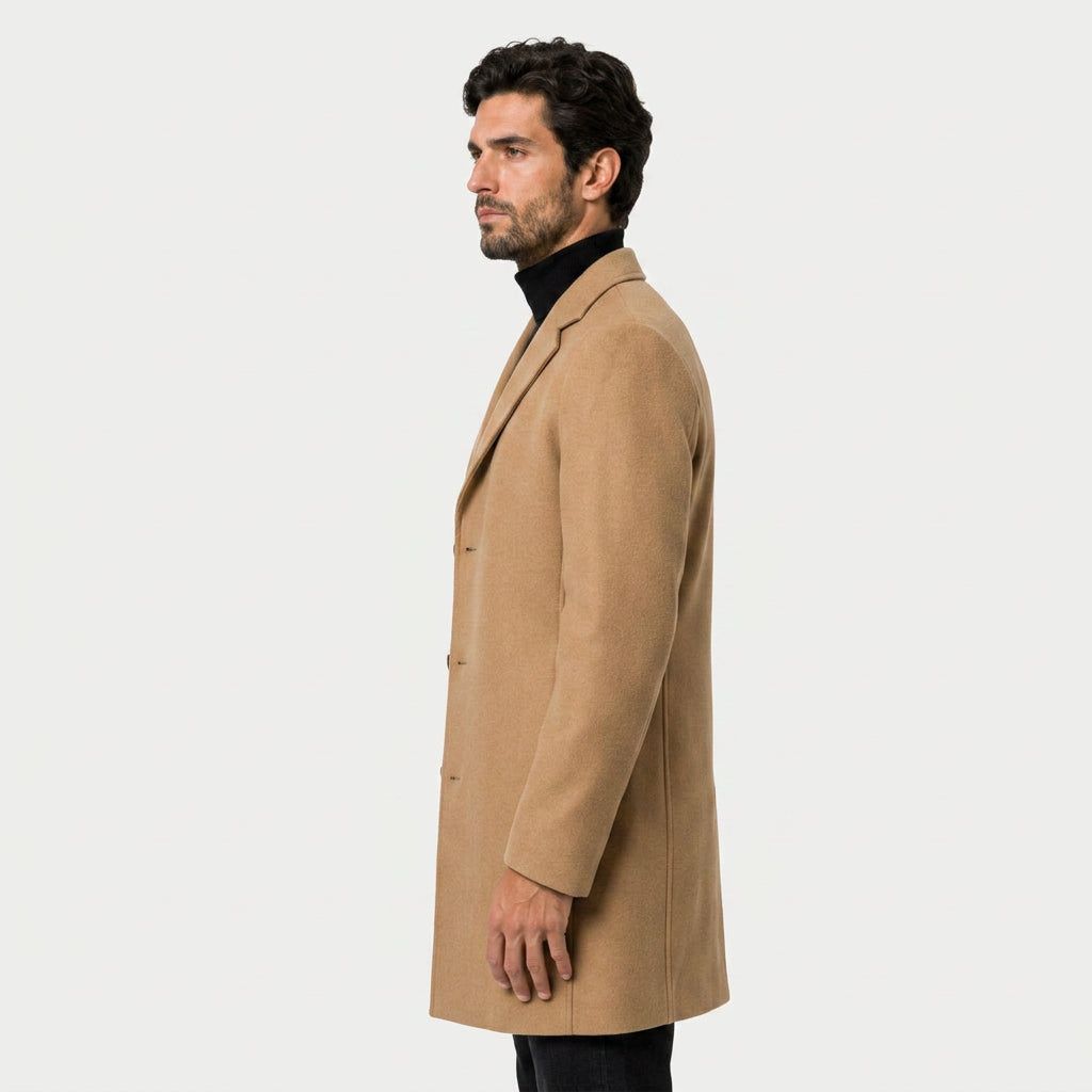 Men's Overcoat – Single-Breasted, Notch Lapel