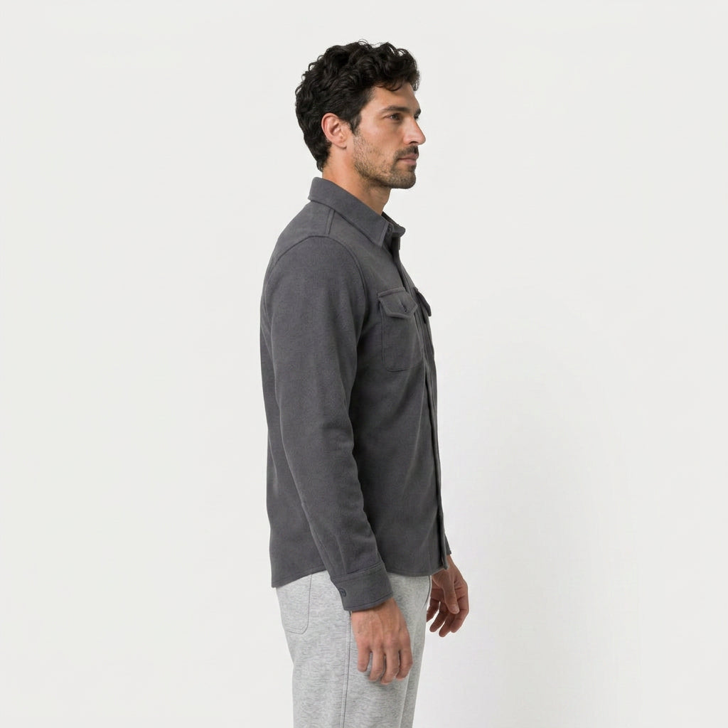 Men's Overshirt – Brushed Flannel, Chest Pockets