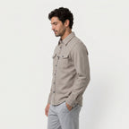Men's Overshirt – Brushed Flannel, Chest Pockets