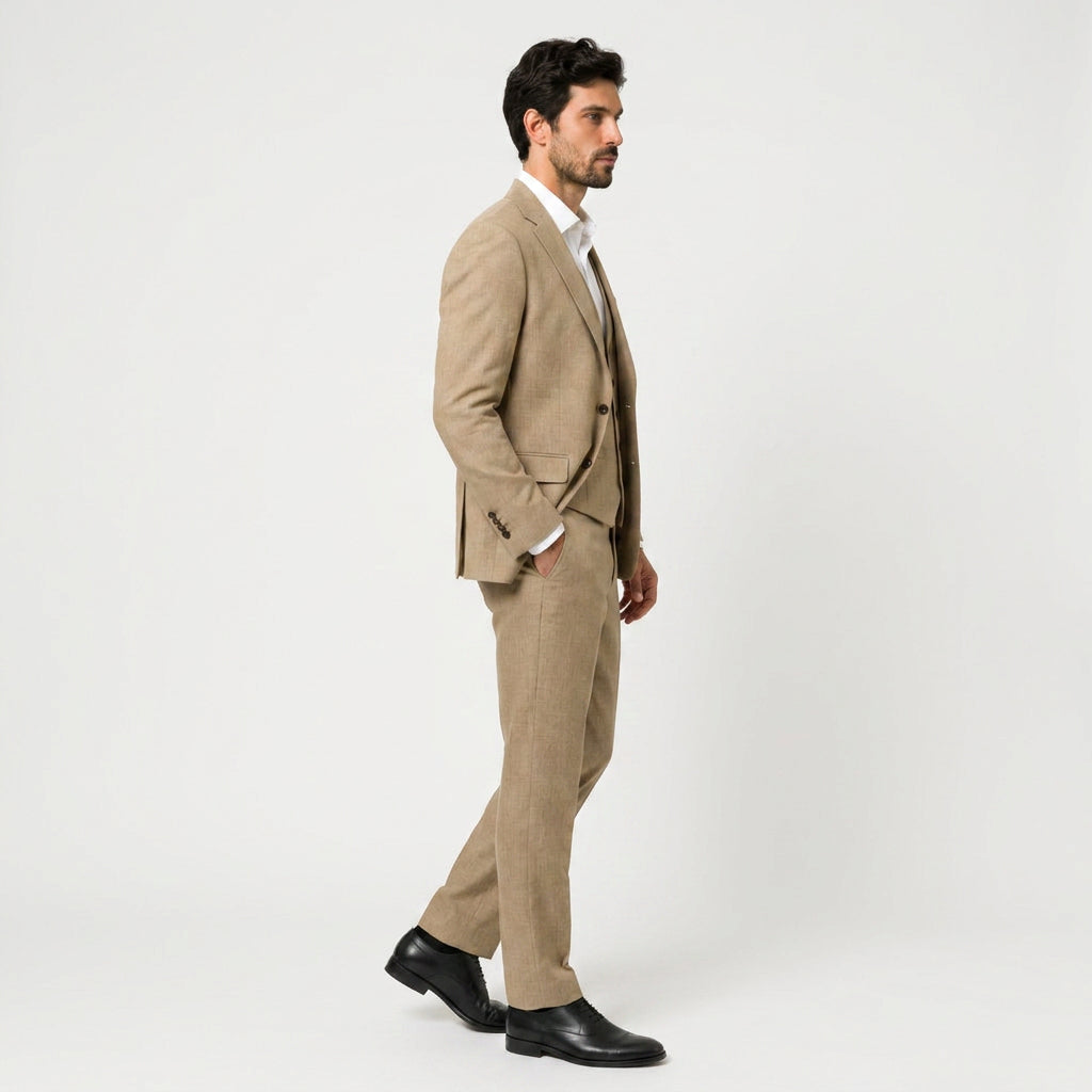 Men's Three-Piece Tailored Suit – Double Breasted
