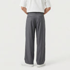 Men's Tailored Wide-Leg Pleated Trousers – Relaxed Fit