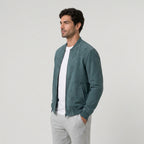 Men's Washed Bomber Jacket – Ribbed Trim