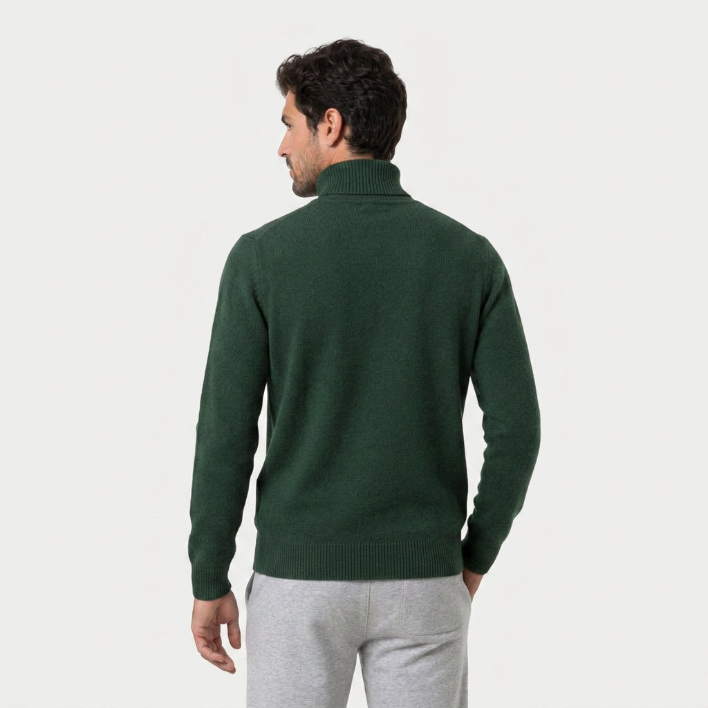 Men's Fine Knit Turtleneck Sweater – Regular Fit