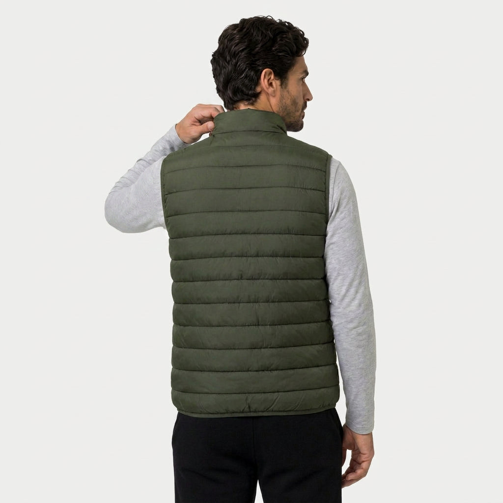 Men's Lightweight Quilted Puffer Vest – Zip-Up