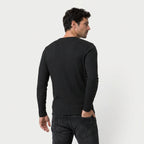Men's Ribbed Long Sleeve Crew Neck Sweatshirt – Slim Fit