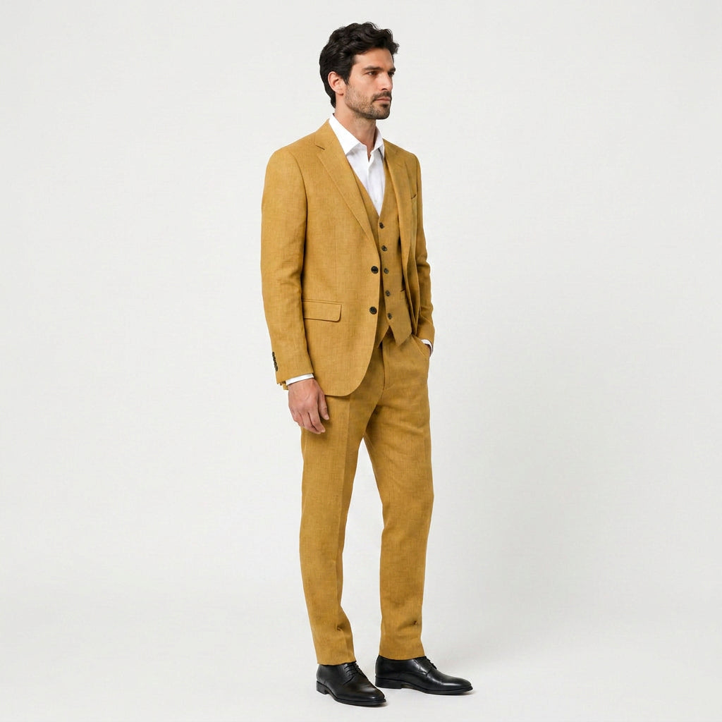 Men's Three-Piece Tailored Suit – Double Breasted