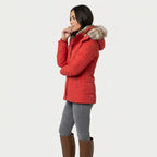 Women's Quilted Puffer Coat – Fur-Trimmed Hood, Mid-Thigh Length