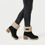 Women's Sherpa Cuff Lug-Sole Mid-Calf Boot – Block Heel
