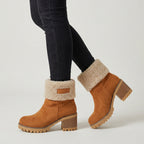 Women's Sherpa Cuff Lug-Sole Mid-Calf Boot – Block Heel