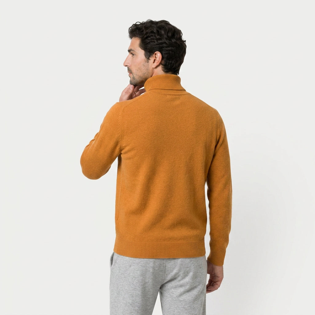 Men's Fine Knit Turtleneck Sweater – Regular Fit