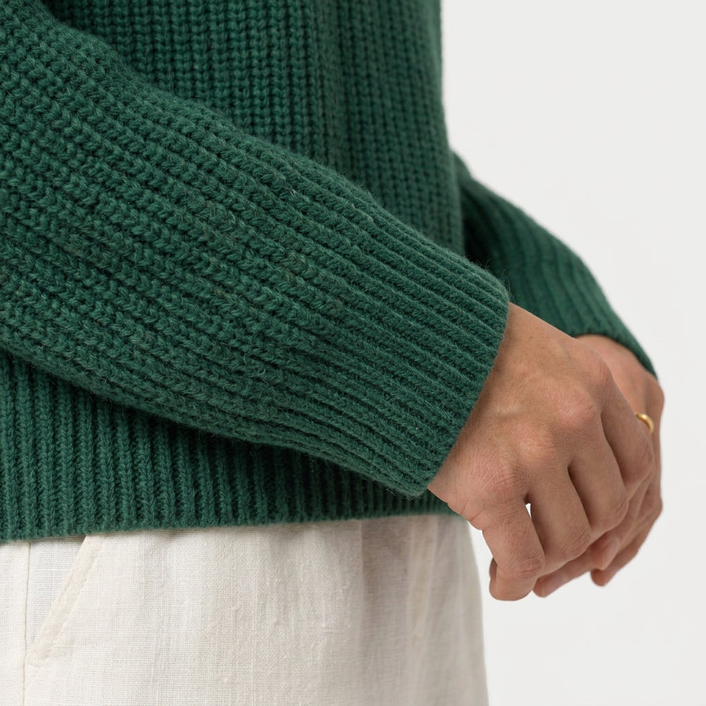 Women's Ribbed Chunky Knit Turtleneck Sweater – Relaxed Fit