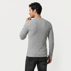 Men's Ribbed Long Sleeve Crew Neck Sweatshirt – Slim Fit