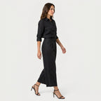 Women's Relaxed Linen Breathable Co-Ord Set – Wide-Leg Trousers