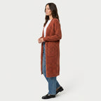 Women's Fuzzy Knit Longline Cardigan – Open Front