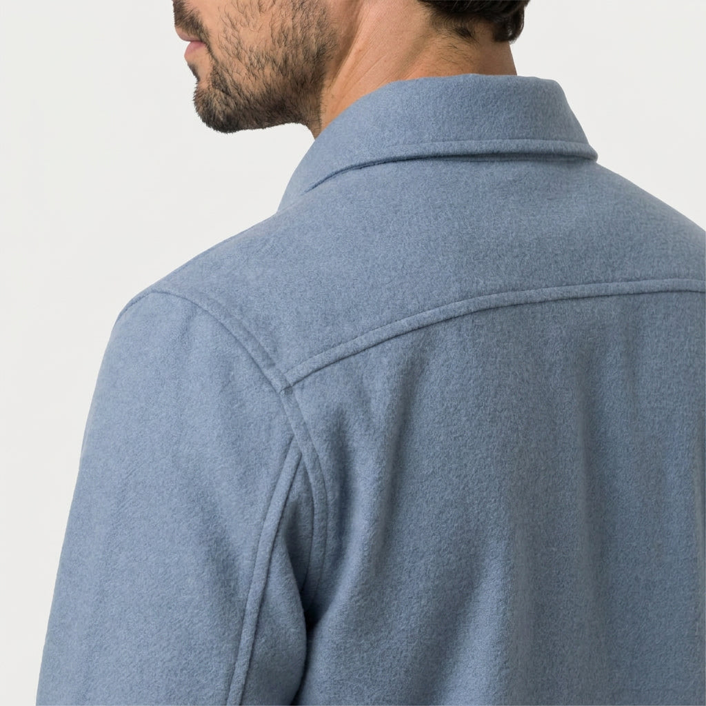 Men's Overshirt – Brushed Flannel, Chest Pockets